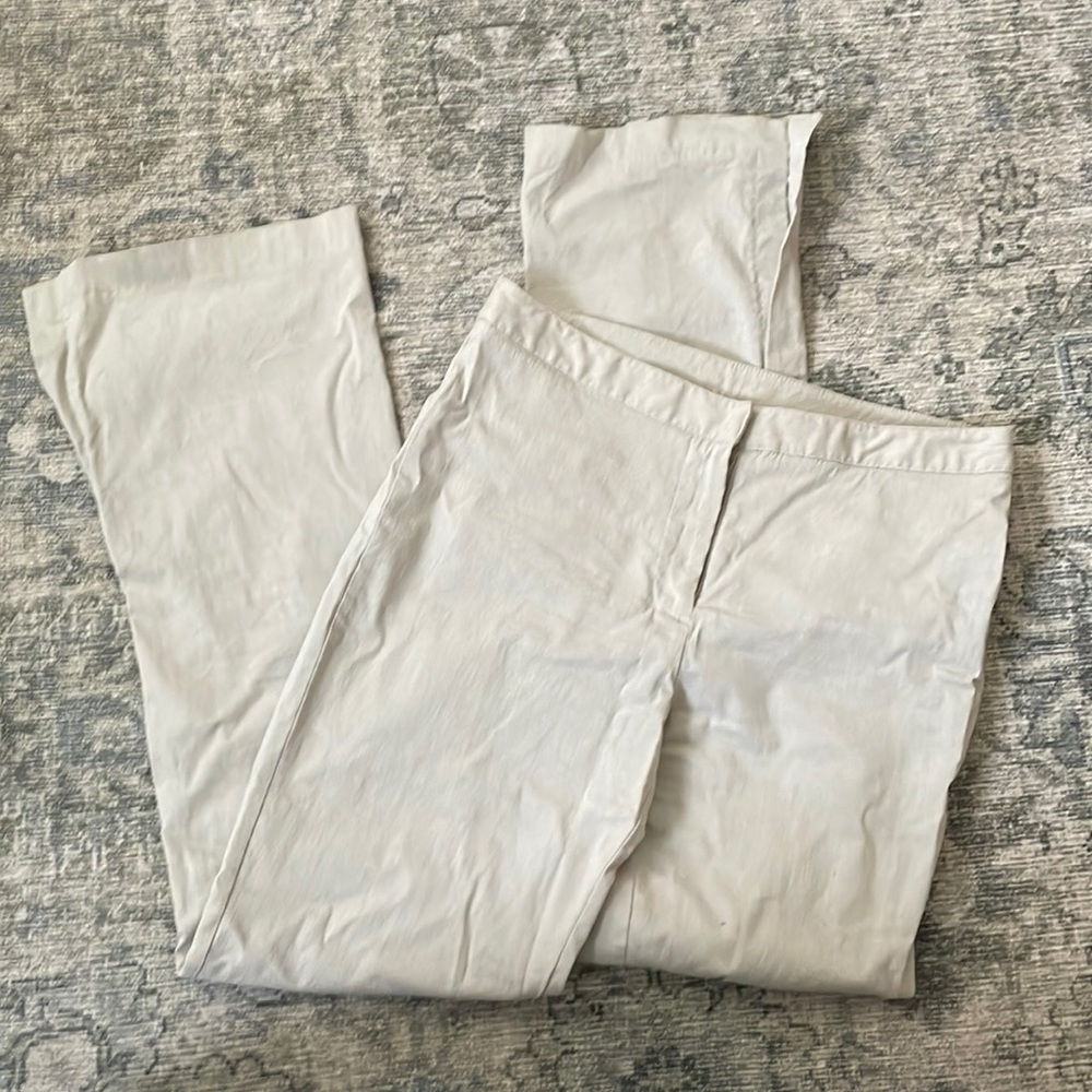 Express vtg split hem 3/4 short khaki flare pants